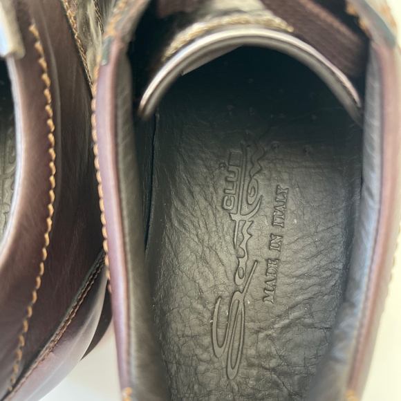 SANTONI CLUB Italian Leather Sneakers Size 35.5 - Picture 15 of 16